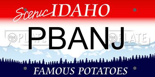 PBANJ Idaho License Plate