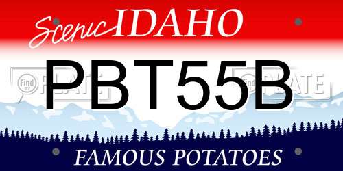 PBT55B Idaho License Plate