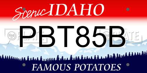 PBT85B Idaho License Plate