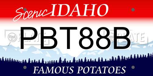 PBT88B Idaho License Plate