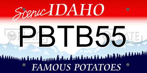 PBTB55 Idaho License Plate