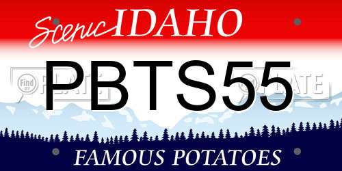 PBTS55 Idaho License Plate