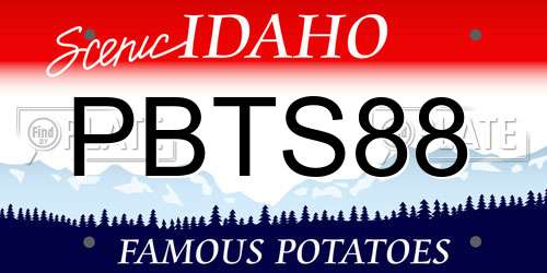 PBTS88 Idaho License Plate