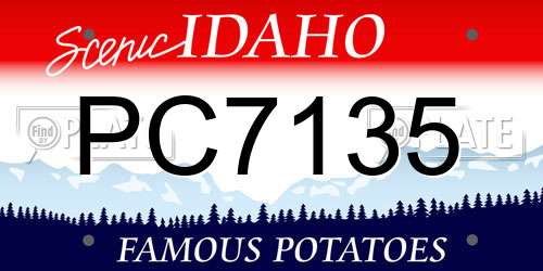 PC7135 Idaho License Plate