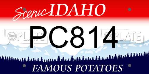 PC814 Idaho License Plate