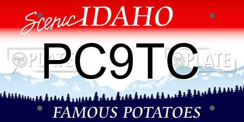 PC9TC Idaho License Plate