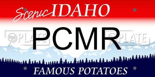 PCMR Idaho License Plate