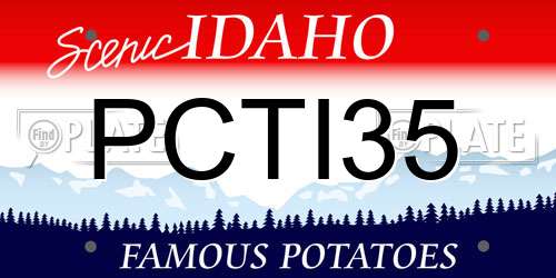 PCTI35 Idaho License Plate
