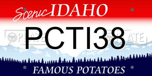 PCTI38 Idaho License Plate