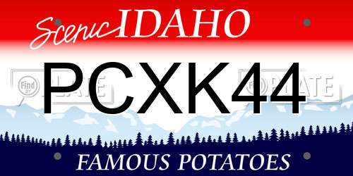 PCXK44 Idaho License Plate