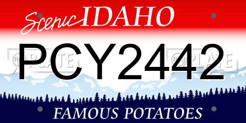 PCY2442 Idaho License Plate