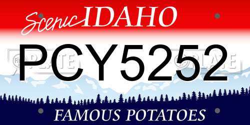 PCY5252 Idaho License Plate