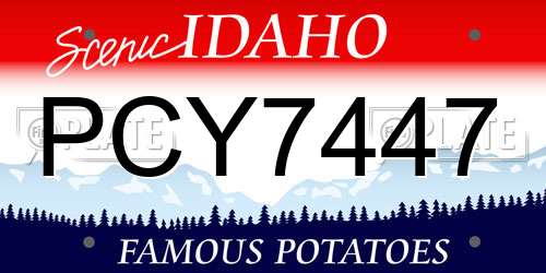 PCY7447 Idaho License Plate