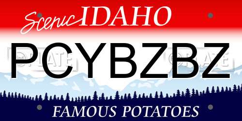 PCYBZBZ Idaho License Plate