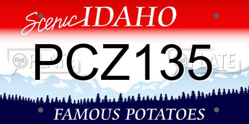 PCZ135 Idaho License Plate