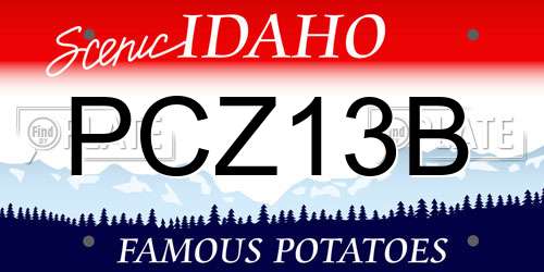 PCZ13B Idaho License Plate
