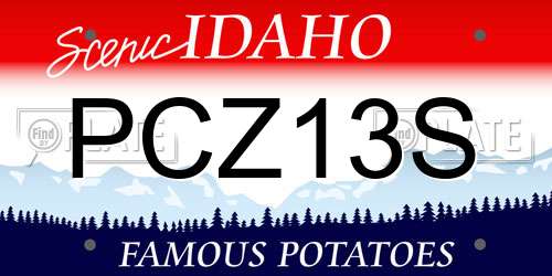 PCZ13S Idaho License Plate