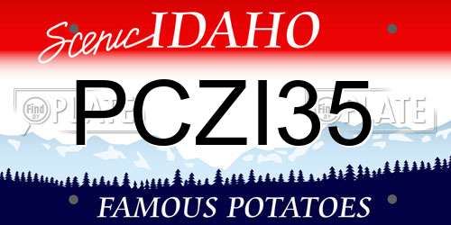 PCZI35 Idaho License Plate