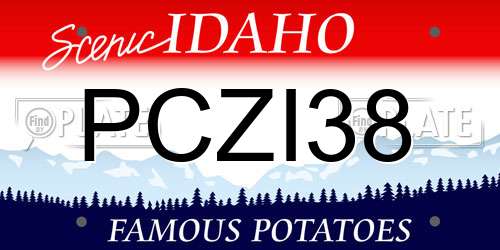 PCZI38 Idaho License Plate