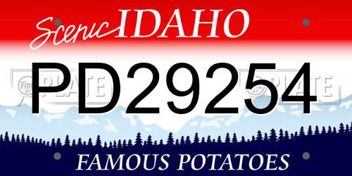 PD29254 Idaho License Plate