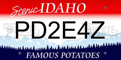 PD2E4Z Idaho License Plate