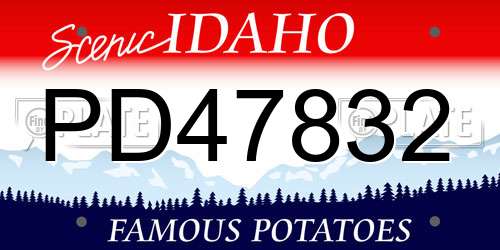 PD47832 Idaho License Plate