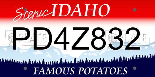 PD4Z832 Idaho License Plate