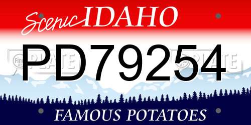 PD79254 Idaho License Plate