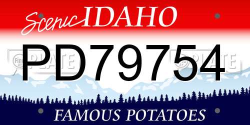 PD79754 Idaho License Plate