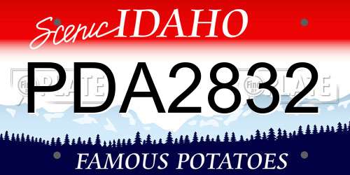 PDA2832 Idaho License Plate