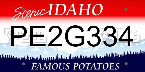 PE2G334 Idaho License Plate