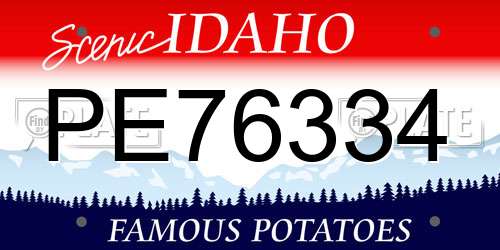 PE76334 Idaho License Plate