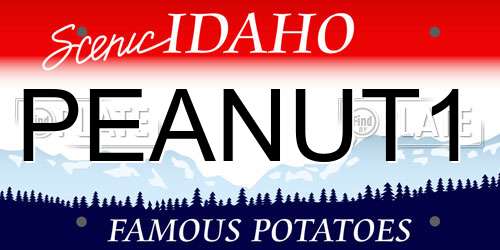 PEANUT1 Idaho License Plate