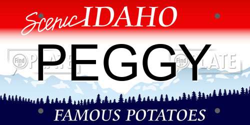 PEGGY Idaho License Plate