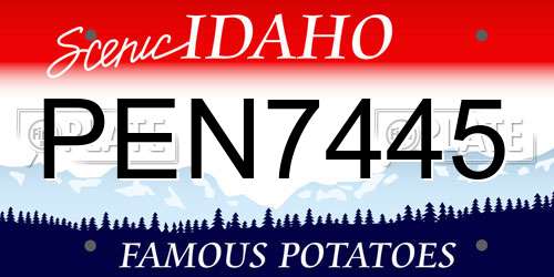 PEN7445 Idaho License Plate