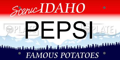 PEPSI Idaho License Plate