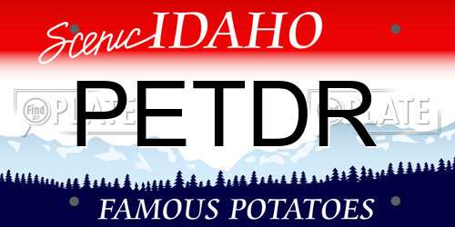 PETDR Idaho License Plate