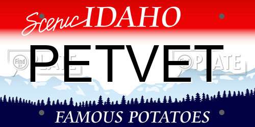 PETVET Idaho License Plate