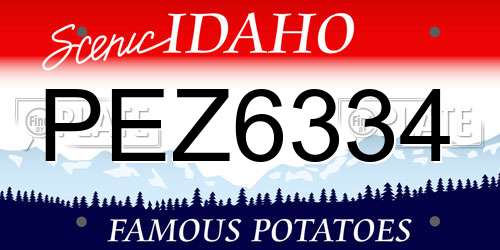 PEZ6334 Idaho License Plate