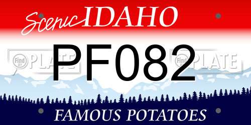PF082 Idaho License Plate