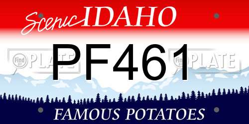 PF461 Idaho License Plate