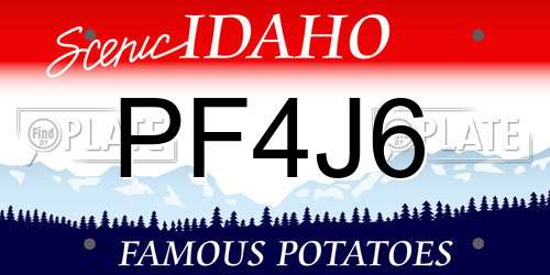 PF4J6 Idaho License Plate