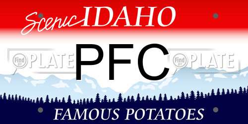 PFC Idaho License Plate