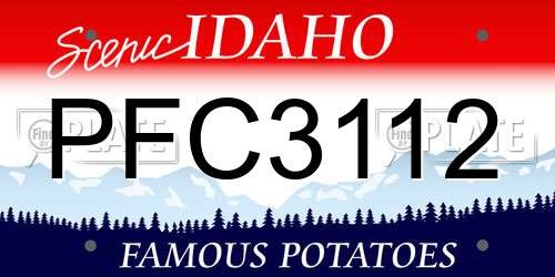 PFC3112 Idaho License Plate