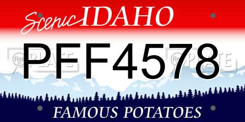 PFF4578 Idaho License Plate
