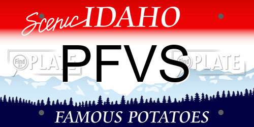 PFVS Idaho License Plate