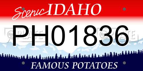 PH01836 Idaho License Plate
