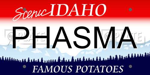 PHASMA Idaho License Plate