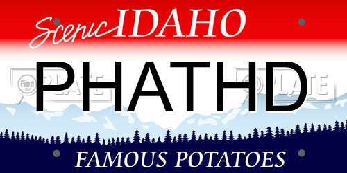 PHATHD Idaho License Plate
