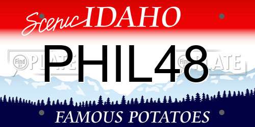 PHIL48 Idaho License Plate